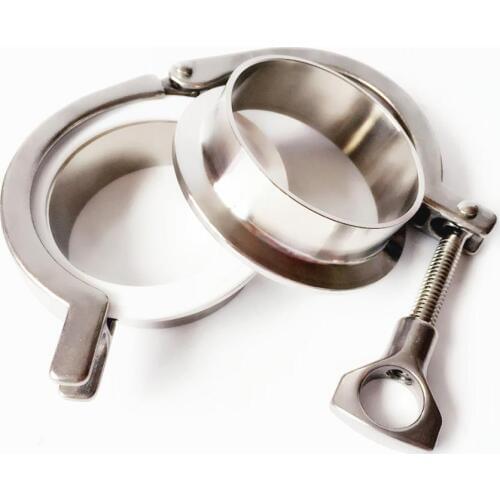 4" Tri Clamp x 108mm 4.25" Pipe OD + PTFE Strip SUS304 Sanitary Fitting Tri-Clamp Union Set Homebrew