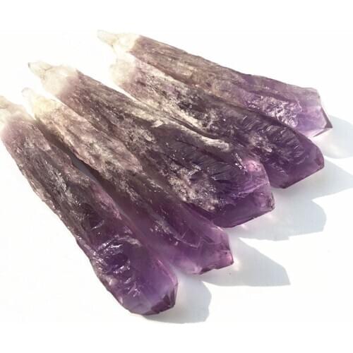 5pcs 6-8cm Natural amethyst point wand for healing crystal set gift