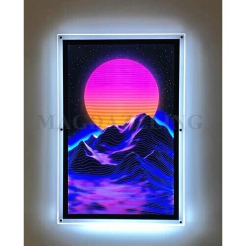 5PCS X A2 Size Acrylic Frameless LED Light Picture Frame Light Box,Photo Frame LED Box