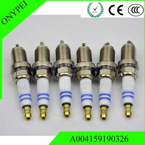 6pcs Iridium Power Spark Plug A004159190326 F8DPP33 For Mercedes-Benz W163 W208 W210 W211 W220