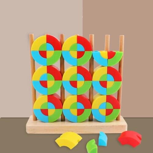 72PCS Jacketed Sliding Blocks Baby Nesting Building Wooden Toy Children Educational Early Training Montessori Learning Kids Gift