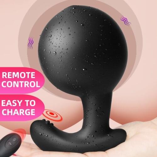 Wireless Remote Control Inflatable Anal Plug Vibrator Male Prostate Massager Anal dilator Vibrating Butt Plug Sex Toys For Men