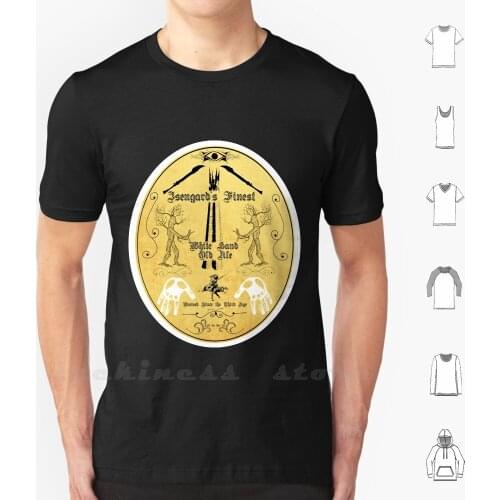 White Hand Ale T Shirt Print Big Size 6xl Cotton New Cool Tee Isengard Ale White Hand Tolkien Two Towers Beer Funny