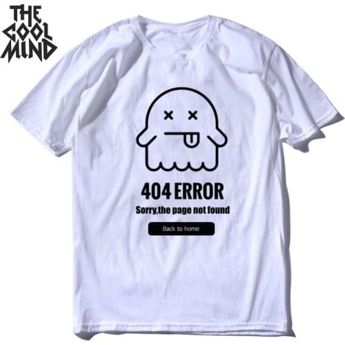 COOLMIND top quality 100% cotton men T shirt summer loose knitted 404 problem men tshirt o-neck t-shirt tee shirt IN0302