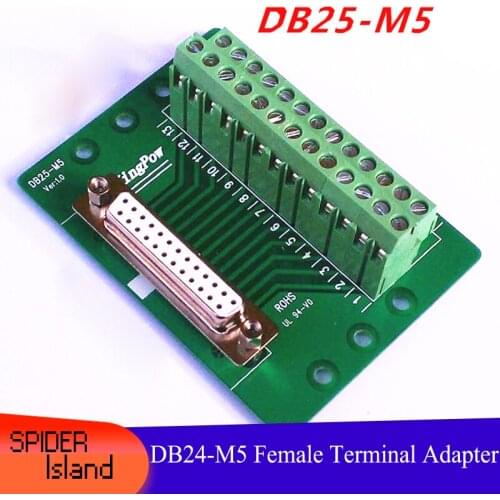 DB25 Converted Connector DB25-M5 180 Degree DB25 Female Adapter DR25 terminal board