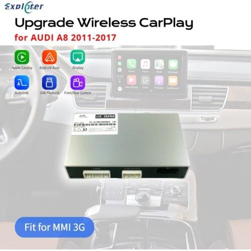 Exploter Wireless Carplay for Audi A8 (2011-2017) with MMI 3G Radio System Android-auto Front Camera