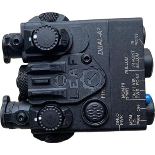 DBAL-A2 PEQ15 RED GREEN Aiming Laser Led Light Illuminator Airsoft Hunting Weapon Rifle Laser Sight