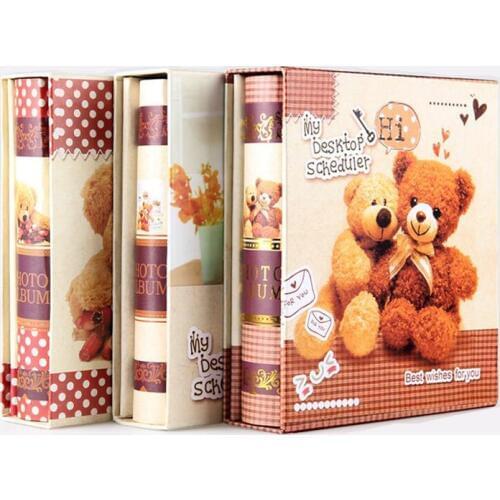6 Inch Classical Photo Album Scrapbook 40 Sheets Interleaf Type Cartoon Teddy Bear Photo Album Children Gift Free Shipping