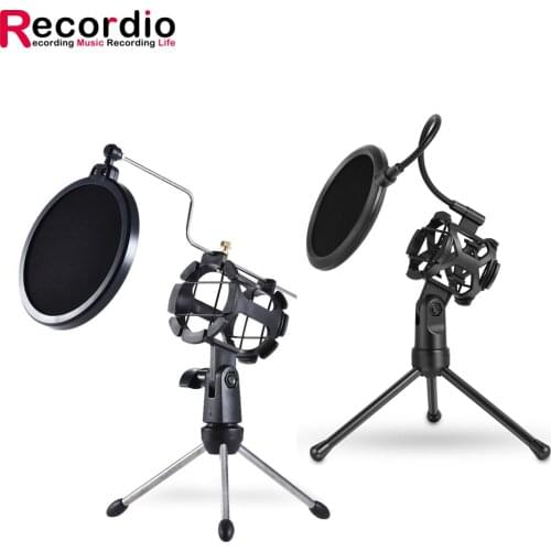 GAZ-05 Professional studio mic stand desktop microphone with POP filter tripod