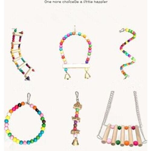 Parrot Toys For Bird Accessories Supplies Cockatiel Perch Toy Budgie Parakeet Cage Decoration