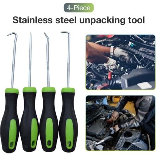 4-piece Stainless Steel Unpacking Tool Fast Oil Seal Screwdriver Gasket Hook Automatic Repair Tool Oil Seal Puller