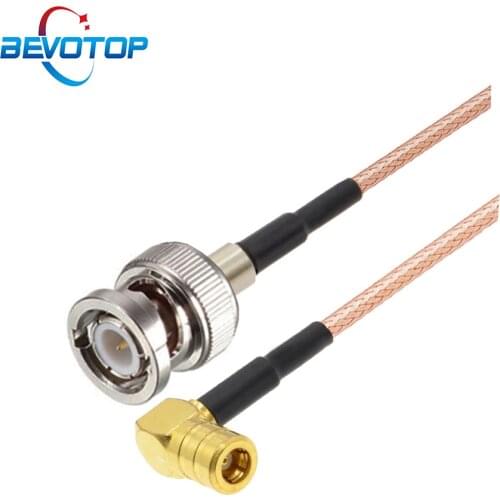 BNC to SMB RG316 Cable BNC Male to SMB Female Right Angle 90 Degree Jack 50 Ohm Pigtail RF Coaxial Extension Cord Jumper Adapter