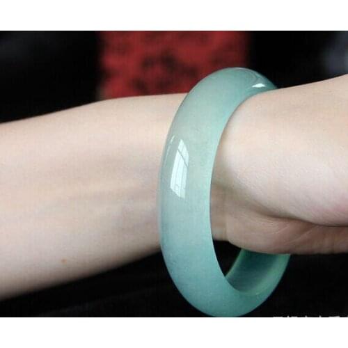 CHINESE gem JEWELRY NATURAL BEAUTIFUL GREEN gem JADEITE BANGLE BRACELET jade