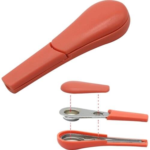 NEW Surface silicone material Metal Spoon Smoking Pipe Portable Magnetic Herb Tobacco Cigarette Metal Pipe Metal Smoking