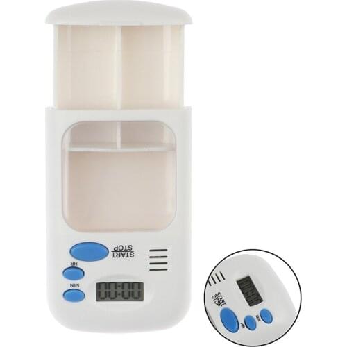 Mini Portable Pill Reminder Drug Alarm Timer Electronic Box Organizer LED Display Alarm Clock Remind Small First Aid Kit