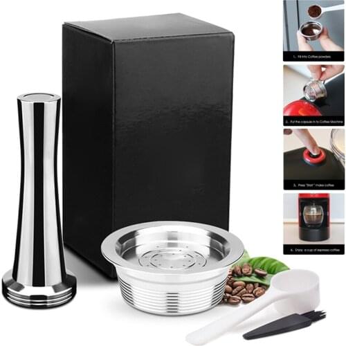 Nespresso Reusable Coffee Capsule Stainless Steel Refillable Filters Espresso Cup Fit for Inissia & Pixie Coffee Maker Machine