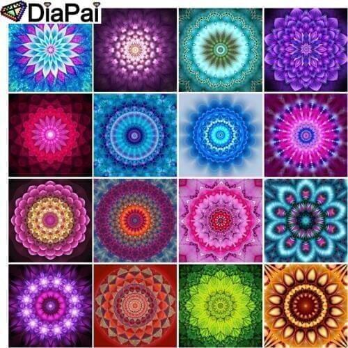 DIAPAI 5D DIY Diamond Painting Full Square/Round Drill "Religious Mandala" 3D Embroidery Cross Stitch 5D Decor Gift
