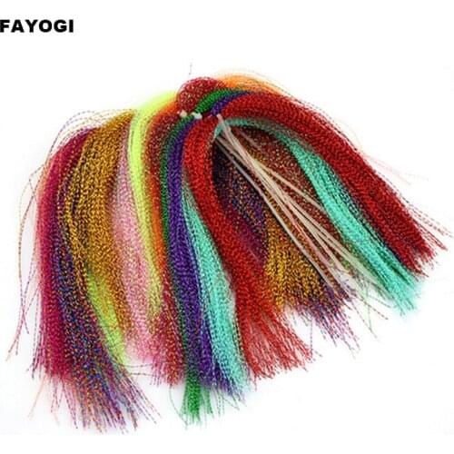 4 bags/set Fly Tying Random 4 Colors Fly Fishing Feather Line Tinsel Chenille Crystal Flash Line DIY Flies Flying Bait Lures