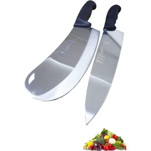 Stainless Steel Knife Set Line and Big size Chef Knife Hand yapımığı Pita Pizza Pies Vegetable meat Onion Chopper Slicer cutting