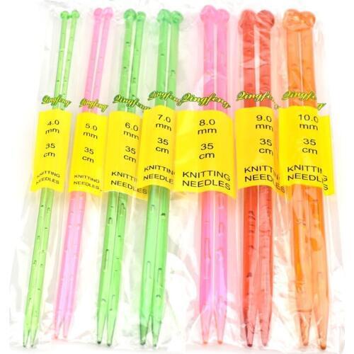 14pcs/set Knitting Needles Set Crystal Multicolors Knitting Needle Tool For Knitting And Crocheting DIY Weave Sewing Accessories