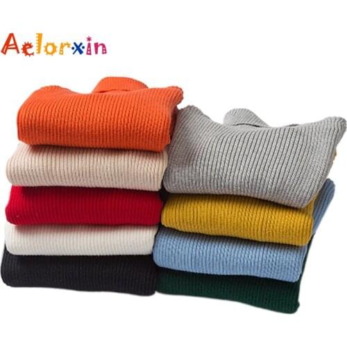 2 To 7 Years Autumn Winter Baby Turtleneck Pullovers Cotton Baby Girl Toddler Knitted Sweater Toddler Girl Winter Clothes