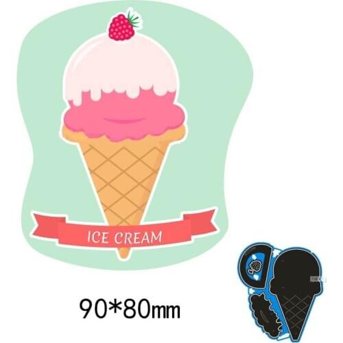 New Strawberry ice cream Cutting Dies Stencil DIY Scrapbooking Photo Album Embossing Decorative Paper Card Craft 90*80mm