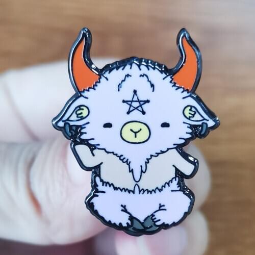 Cute baphomet brooch