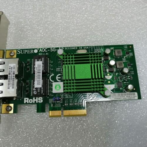 SuperMicro AOC-SG-I2 Dual Port Gigabit PCI-E Low Profile Ethernet network Card