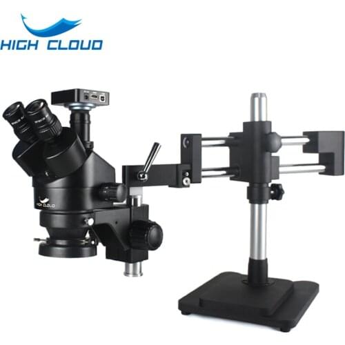3.5X 90X 180X Simul-Focal Zoom Trinocular Stereo Microscope 38MP 2K HDMI USB Digital Microscopie Camera Double Boom Arm Stand