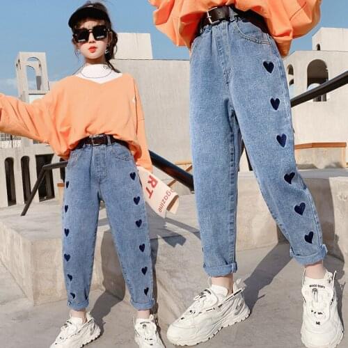 Spring Girls Jeans Baby Kids Jeans for Children Boys Girls Leggings Denim Pants Toddler Pants Girls Kids Pants for Boy Girl 2-8Y