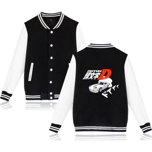 Japan Manga Initial D Baseball Jacket Men Bomber Jacket Outerwear AE86 Car Drift Fujiwara Tofu Shop Baseball Uniform Streetwear
