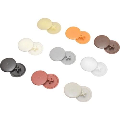 100Pcs/Pack Screw Protective Cap Covers Self-Tapping 1.2cm Flat Phillips Screw Cap Nuts Plastic Covers Furniture Exterior Decor