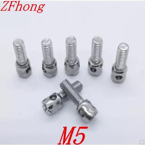 50pcs M5*12/16/20/25/30/35/40/45/50 stainless steel lead sealing screw with hole for electric meter