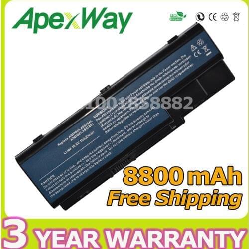 Apexway 8800mAh 11.1v laptop battery For Acer Aspire 5520 5720 5920 6920 6920G 7520 7720 7720G Series AS07B31 AS07B41 AS07B71