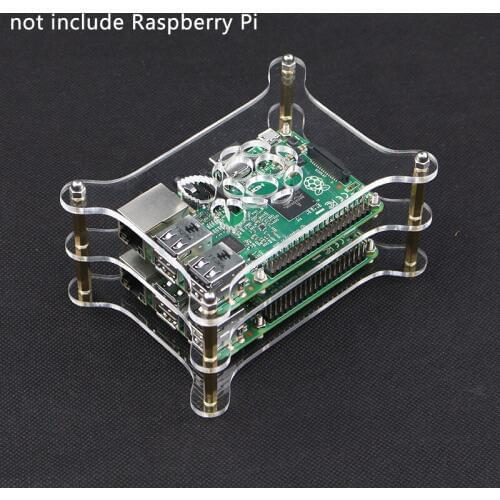 For Raspberry Pi 3 Acrylic Case 1 / 2 Layers Transparent Clear Box Shell Enclosure for Raspberry Pi 4 Model B 3B Plus 2B