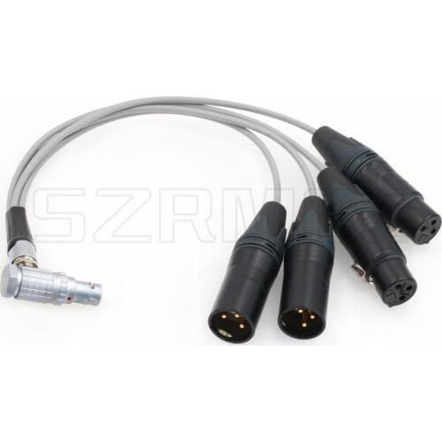 Mic Audio Breakout Cable 10 pin to 4x XLR 3 pin for Atomos Shogun Inferno Monitor Record