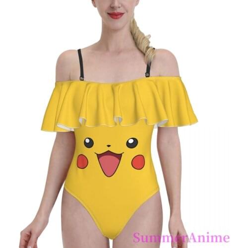 Bikinis Superball Exotic 2021 Women Flounce Swimsuit high Waist Swimwear Anime Beach wear