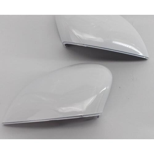 White Look Wing Door Rearview Mirror Cover for Ford Fiesta MK7 2009-2015