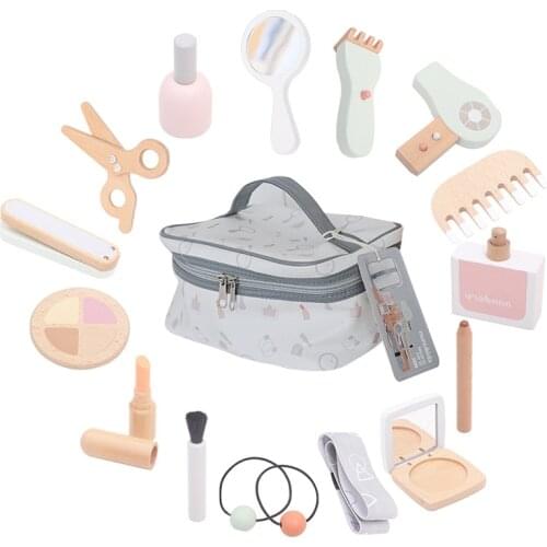 Children Pretend Play Makeup Barber Game Toy Hair Dryer Scissors Girl Play House Haircut Hair Stylist Girl Kids Makeup Toys Set