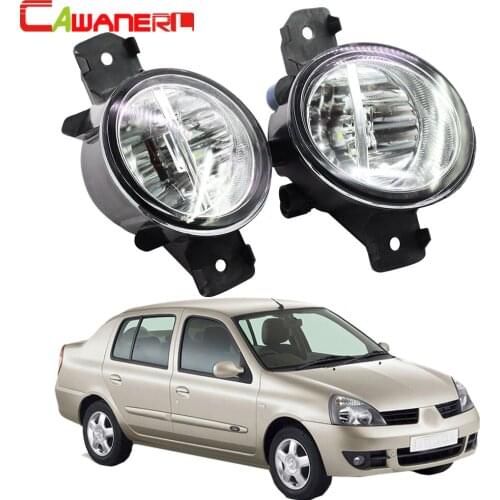 Cawanerl For Renault Thalia 1998-2015 Car 4000LM H11 LED Light Right + Left Fog Light Assembly Daytime Running Light DRL 12V