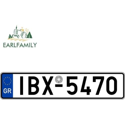 EARLFAMILY 25cm x 12.7cm for Ibx License Plate Vinyl Decal Personality Suitcase Creative Decoration Waterproof Car Stickers