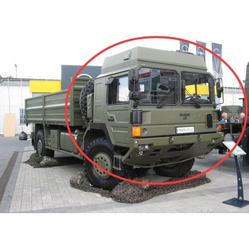 1/12 1/10 Scale Army truck Body head For German MAN HX60 scx10 90046 trx4 4x4 6x6 8x8 Military Truck width 230mm TGX TGS LESU