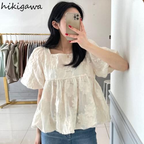 Блузки с цветами HIKIGAWA China At AliExpress