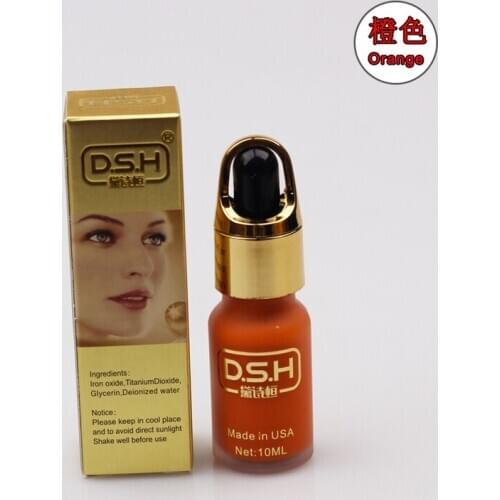 Orange Color DSH Import Permanent Makeup Micro Pigment Cosmetic Manual Tattoo Ink Paint 10ML/Bottle For 3D Eyebrow Eyeliner Lip