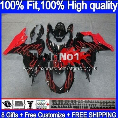 Injection For SUZUKI GSX-R1000 GSXR 1000 K9 23MC.19 Red flames GSXR1000 2009 2010 2011 2012 2013 09 10 11 12 13 16 OEM Fairing