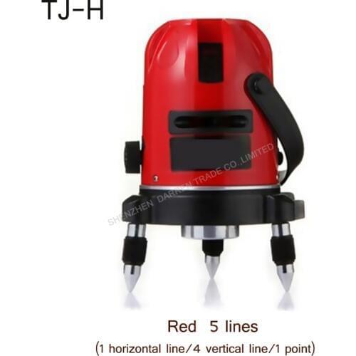 1PC Vertical Horizontal Line Cross Laser Level TJ-H Rotate 360degree self- leveling Red 5 lines 1 Point Laser level