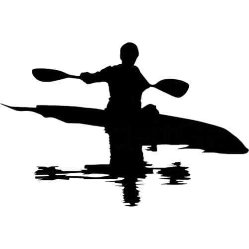 LLY-1060 Creativity Car Sticker Kayak River Life Silhouette Graphic Fashion Decals PVC Body Decoration Waterproof Auto Stickers
