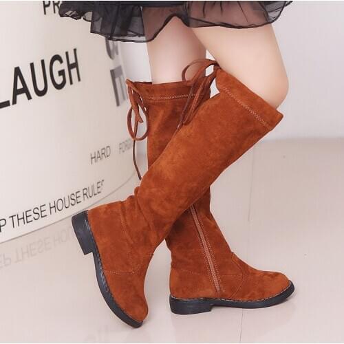 Fashion Girls Boots Childrens Long Boots Soft Knee-High Boots Kids Princess Shoes Autumn Winter Warm Toddler Girls Botas D908