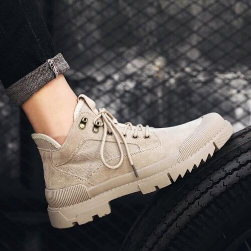 Men Casual Boots Outdoor Footwear Casual Shoes For Men Hightop Sneakers Mens Mens Boots Leather High Top Man Sport Sneaker