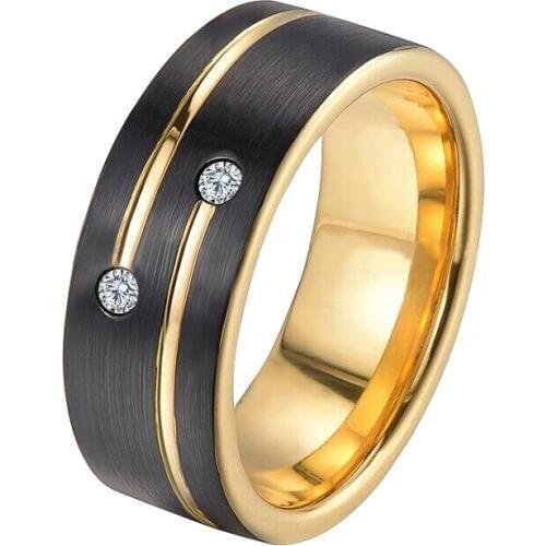 New Arrival 8mm Brushed black color Men and womens Tungsten Carbide Wedding Ring,can engraving